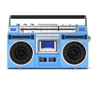Retro Boombox Stereo System with AM/FM Radio, CD Player & Cassette Recorder | USB/SD Input, Built-in Speakers, 3.5mm Headphone Jack | Portable for Home and Travel