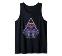 Retro Boombox Synthwave 80s Music Aesthetic Tank Top