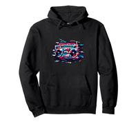 Retro Boombox Vintage 80s Hip Hop Music Player Audio Pullover Hoodie