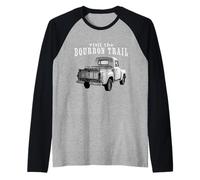 Retro Bourbon Trail Hunter Kentucky Whiskey Drinking Raglan Baseball Tee