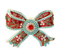 Retro Bowknot Pin Brooch Secure Clasp Alloy Jewelry for Professional Women Luxurious Vintage Inspired Bowknot Brooch Royal Charm Chest Flower Pin for Daily Wear or Special Occasions Stylish Corsage