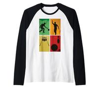 Retro Bowling - Fun Vintage Bowling Player Raglan Baseball Tee
