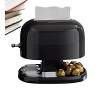 Retro - Box -Halter, Tissue Box Lid with Tray, Napkin Holder Organizer Holder Spring | Retro Style, Tissue Dispenser, Double Layer with Kitchen of a G