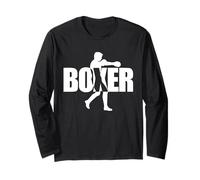 Retro Boxing Tee - Boxer Stance Long Sleeve T-Shirt