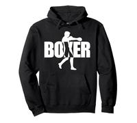 Retro Boxing Tee - Boxer Stance Pullover Hoodie