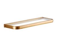 Retro Brass s Bathroom Shelf - Wall-Mounted Solid Brass Antique h - Slish Sto for Shampoo & Accessories - Ele Home Decor - Single-Layer Design