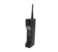 Retro Brick Cell Phone Ornament, 80s 90s Vintage Brick Mobile Phone Model Halloween Party Decorations Old Fashioned Cell Phone Model Gift for Photography Props Home Living Room Decor(Black)