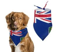 Retro British Virgin Islands Flag Dog Bandanas,Adjustable Neck Pet Scarf for Small to Large Pets,Stylish And Comfortable Accessories for Dogs & Cats