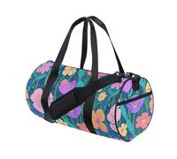 Retro Broken Flowers Modern Decor Luggage Travel Bag Carry on Weekender Overnight Bag Gym Waterproof
