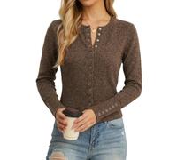 Retro Brown Slim-fit Waist Sweater, Round Neck, Close-Buttoned, Short Knit Cardigan.