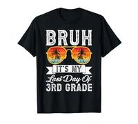Retro Bruh It's My Last Day of 3rd Grade Students Graduation T-Shirt