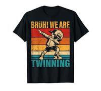 Retro Bruh We are Twinning Dabbing Boy for Boys Kids Men T-Shirt