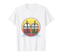Retro Bubble Tea Boba Tea Lover Value Graphic T-Shirt, Men, White, XL