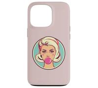 Retro Bubblegum Babe Blonde Pin-Up Style Pop Art Design Case for iPhone 13 Pro