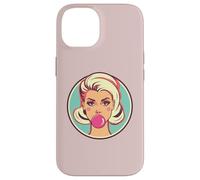 Retro Bubblegum Babe Blonde Pin-Up Style Pop Art Design Case for iPhone 14