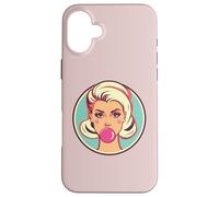 Retro Bubblegum Babe Blonde Pin-Up Style Pop Art Design Case for iPhone 16 Plus
