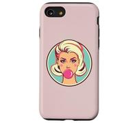 Retro Bubblegum Babe Blonde Pin-Up Style Pop Art Design Case for iPhone SE (2020) / 7 / 8