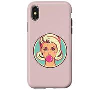 Retro Bubblegum Babe Blonde Pin-Up Style Pop Art Design Case for iPhone X/XS