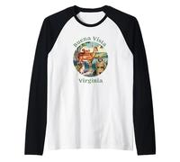 Retro Buena Vista Virginia Forest Animals Vacation Souvenir Raglan Baseball Tee