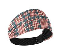 Retro Buffalo Plaid Checked Moisture Wicking sweat wicking headband women Stretchy hairband for Volleyball Athletic Sports hiking Yoga