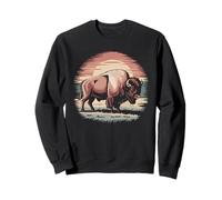 Retro Buffalo Silhouette Sunset Sweatshirt
