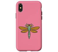 RETRO BUGS DRAGONFLY Cute Friendly Graphic Fun Cartoon Bug Case for iPhone X/XS