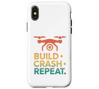 Retro Build Crash Repeat Drone Life Case for iPhone X/XS