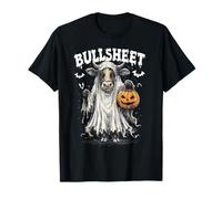 Retro Bullsheet Halloween Highland Cow Pumpkin Spooky Season T-Shirt