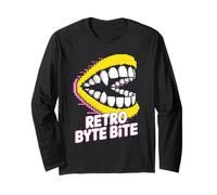 Retro Byte Bite Pop Culture Retro Video Game Long Sleeve T-Shirt