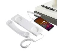 Retro C-Type Phone Handset - Wired Mobiles Accessory, Plug In Handheld Receiver with Microphone | Classic Design for Office Home Kitchen Bedside Table Use, Comfortable Call Handling