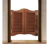 Retro Cafe Swing Doors, Handmade Double Swinging Saloon Door, Custom Two-Way Opening for Hallway Counter, Unique Brown Design