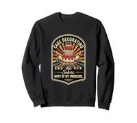 Retro Cake Decorating Solves Most Of My Problems Funny Baker Sweatshirt