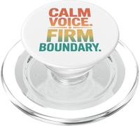 Retro Calm Voice Firm Boundary Statement PopSockets PopGrip for MagSafe