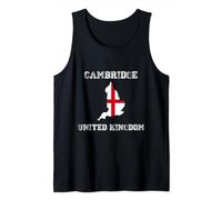 Retro Cambridge United Kingdom Distressed UK Flag Tank Top