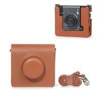 Retro Camera Case for Instax Wide EVO, for INSTAX Wide EVO Case Bag Protective Cover,Camera Organizer Bag with Adjustable Shoulder Strap (Brown)