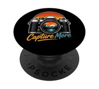 Retro Camera Sunset Landscape Photographer Graphic PopSockets Adhesive PopGrip