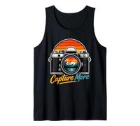Retro Camera Sunset Landscape Photographer Graphic Tank Top