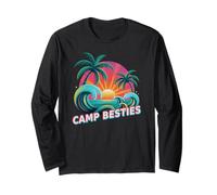 Retro Camp Besties Surf Trip Vacation Salty Vacay Matching Long Sleeve T-Shirt