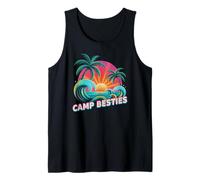 Retro Camp Besties Surf Trip Vacation Salty Vacay Matching Tank Top