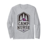 Retro Camp Nurse Nursing School Outdoor Team Staff Counselor Long Sleeve T-Shirt