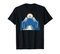 Retro Camper Exploring the Beautiful Wilderness Mountains T-Shirt