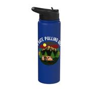 Retro Campers Camping I Hate Pulling Out Vintage RV Stainless Steel Insulated Water Bottle