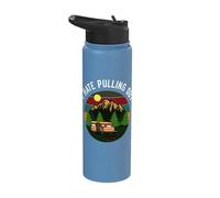 Retro Campers Camping I Hate Pulling Out Vintage RV Stainless Steel Insulated Water Bottle