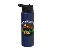 Retro Campers Camping I Hate Pulling Out Vintage RV Stainless Steel Insulated Water Bottle