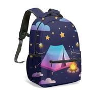Retro Campervan Camping Tent 16 Inch All Over Print Backpack Kids School Bag Forest Sunset Outdoor Adventure Graphic (13)