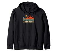Retro Camping - Fireside Stories for Hiking Zip Hoodie
