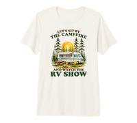 Retro Camping Watching The RV Show Campfire Van Life Premium T-Shirt