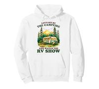 Retro Camping Watching The RV Show Campfire Van Life Pullover Hoodie