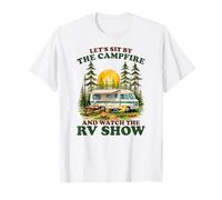Retro Camping Watching The RV Show Campfire Van Life T-Shirt
