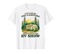 Retro Camping Watching The RV Show Campfire Van Life T-Shirt